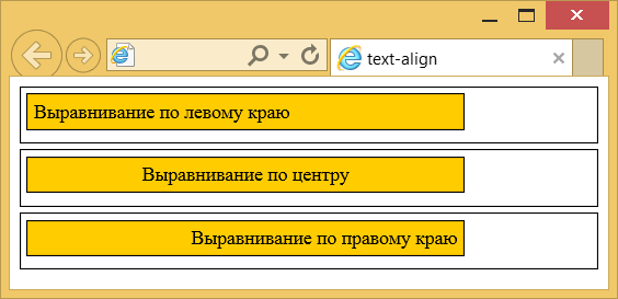 Выравнивание текста