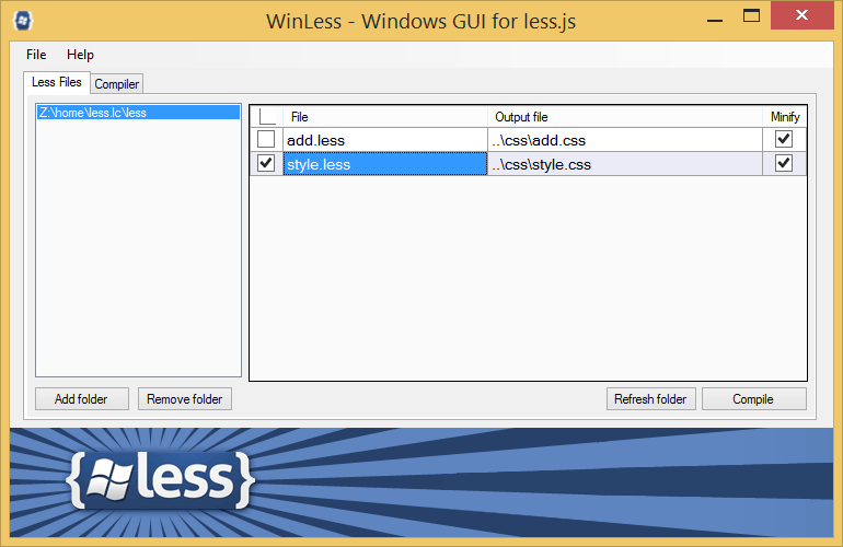 Вид программы WinLess