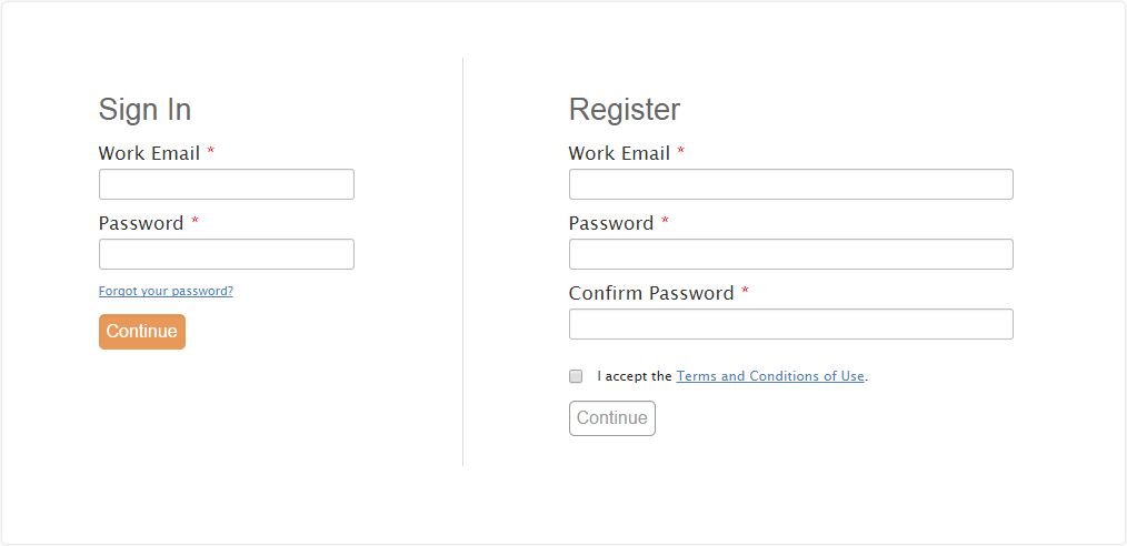 Форма регистрации и входа на сайте Corona Labs