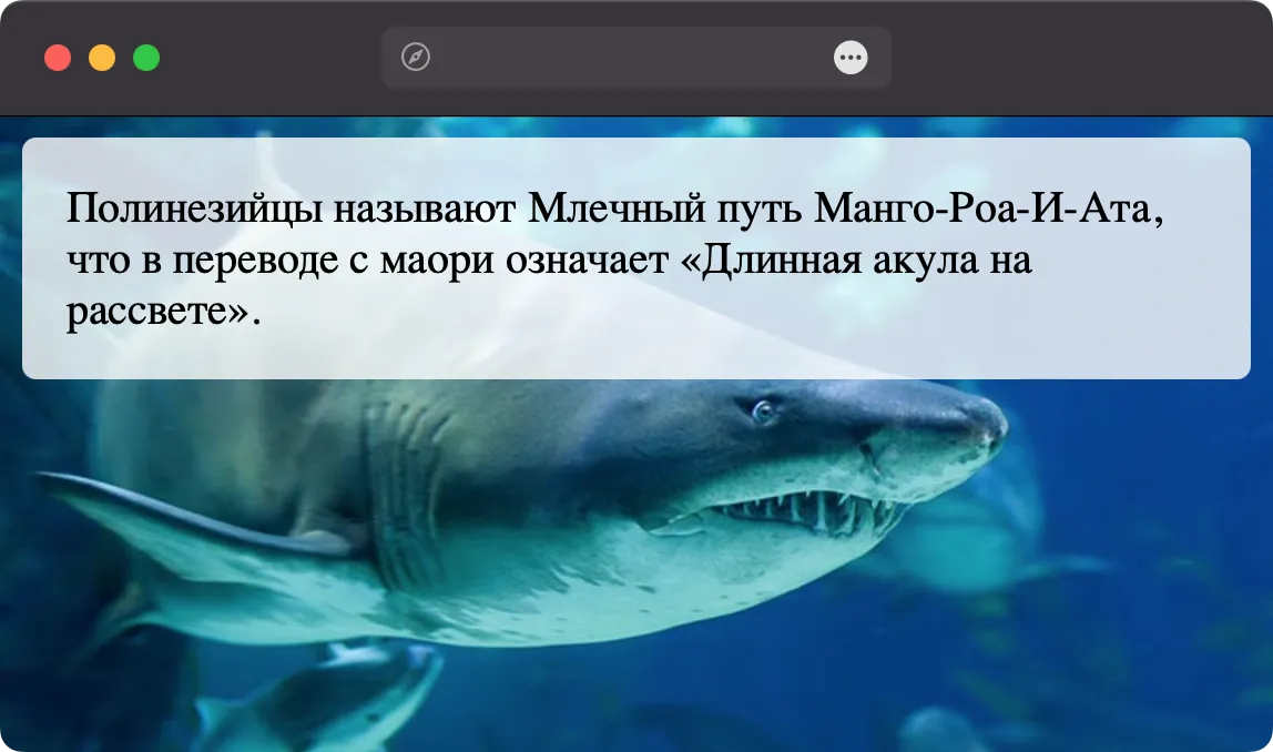 Полупрозрачный блок